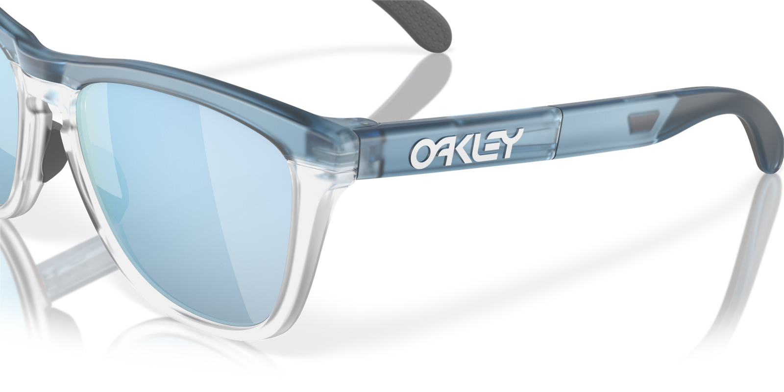 OAKLEY OO9284A Frogskins Range (Low Bridge Fit) Matte Stonewash - Unisex Sunglasses, Prizm Deep Water Polarized Lens