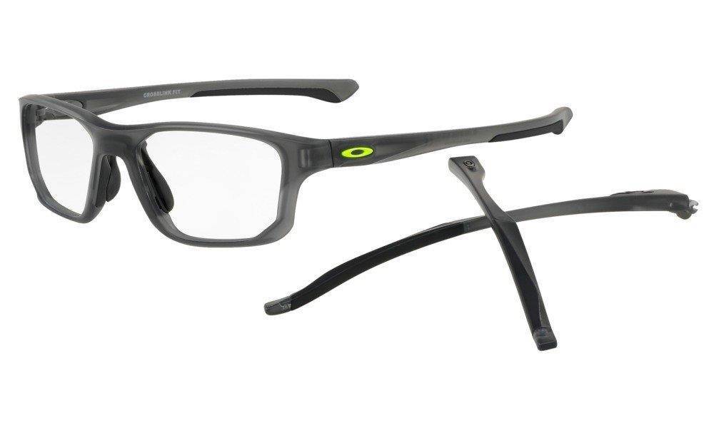 OAKLEY Optical Frame CROSSLINK® FIT Satin Gray Smoke OX8136-02 | OPTICAL  FRAMES \ Sport collection OPTICAL FRAMES \ Men \ Crosslink () \ Crosslink  Fit OPTICAL FRAMES \ For Gamers MENS \