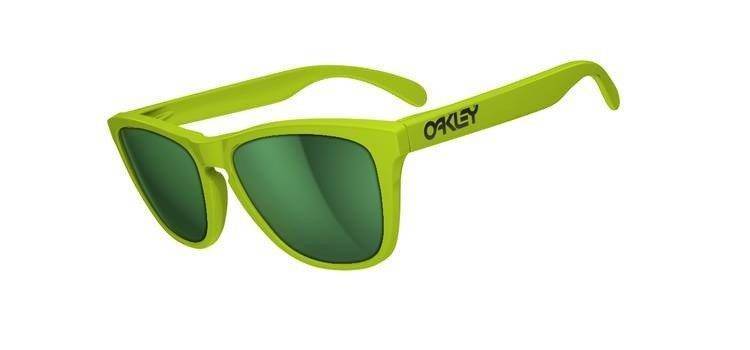 Oakley Sunglasses  Frogskins Aspen Green/Emerald Iridium 24-341