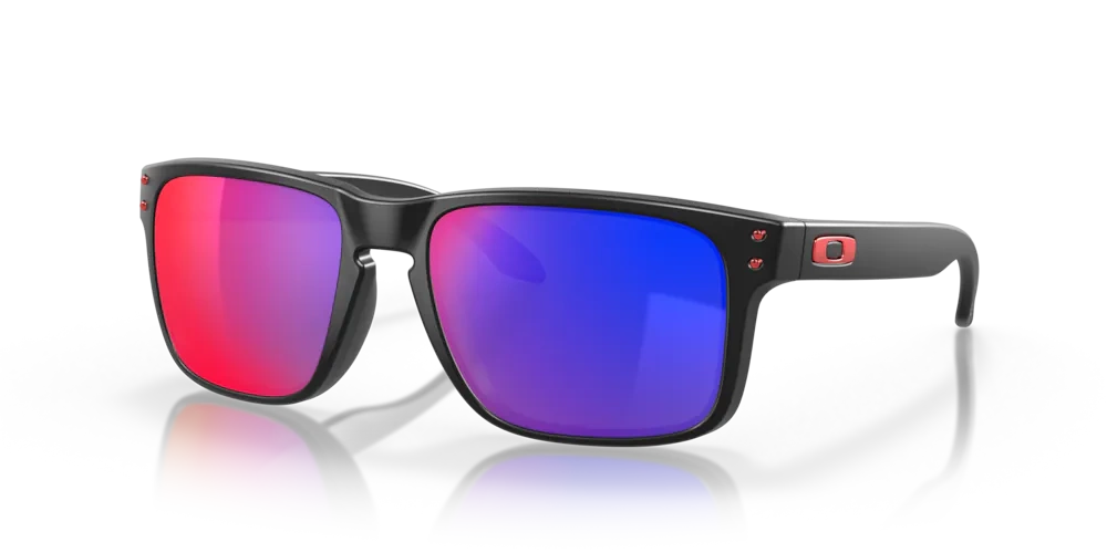 Oakley Sunglasses HOLBROOK Matte Black/Positive Red Iridium OO9102-36