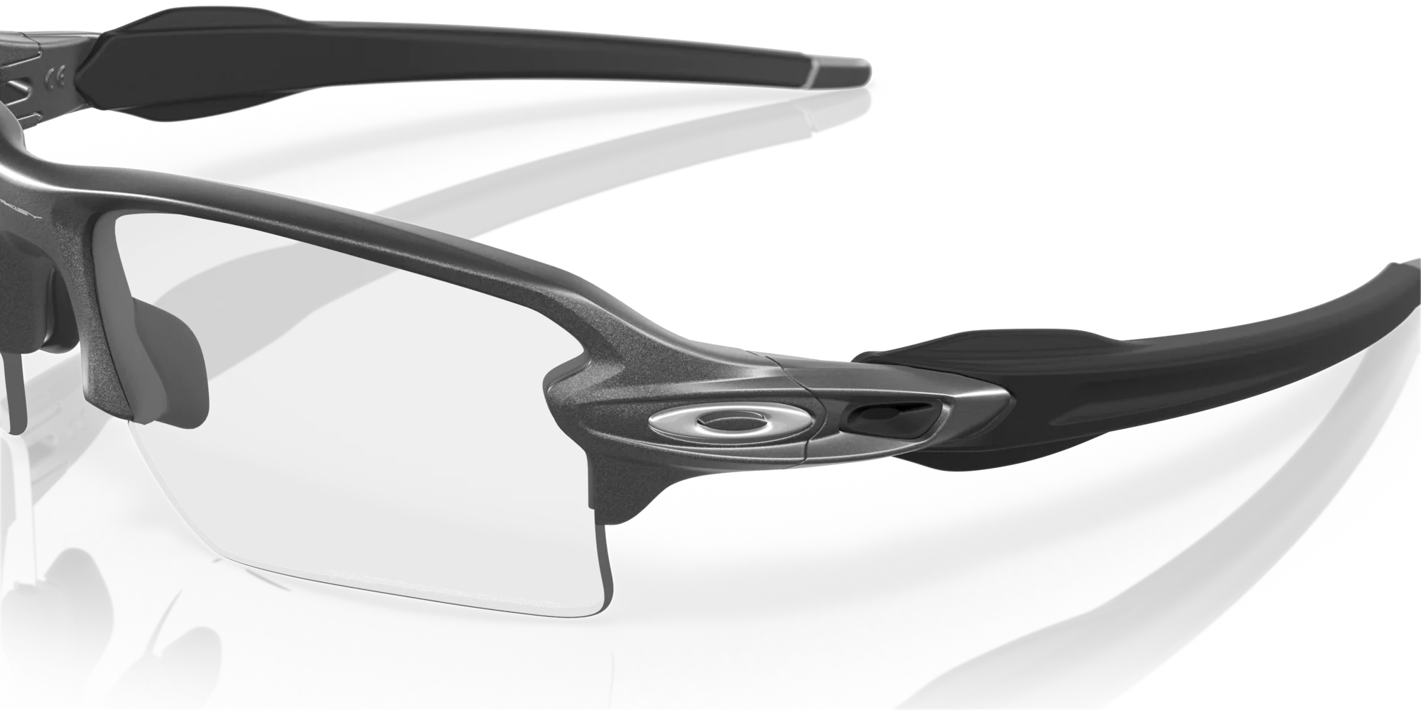 Oakley Sunglasses FLAK 2.0 XL Steel/Black Iridium Photochromic Activated OO9188-16
