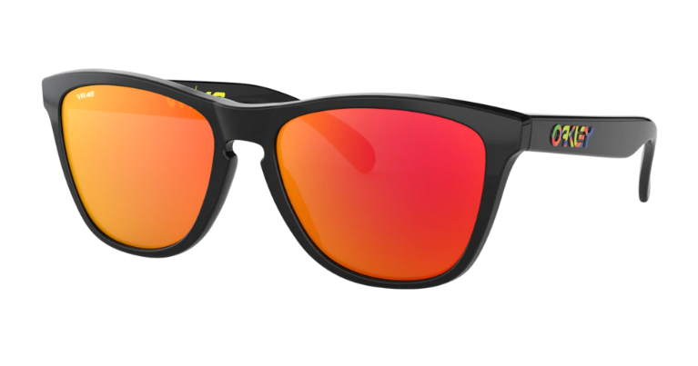 Oakley okulary przeciwsłoneczne FROGSKINS Valentino Rossi Signature Polished Black / Prizm Ruby OO9013-E6