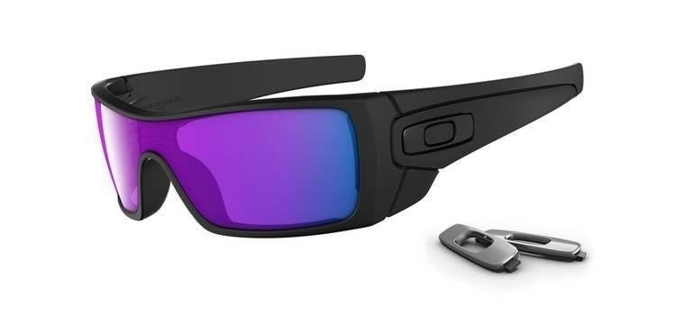 Oakley Sunglasses BATWOLF Matte Black/Violet Iridium OO9101-11