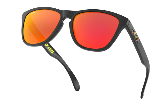 Oakley okulary przeciwsłoneczne FROGSKINS Valentino Rossi Signature Polished Black / Prizm Ruby OO9013-E6