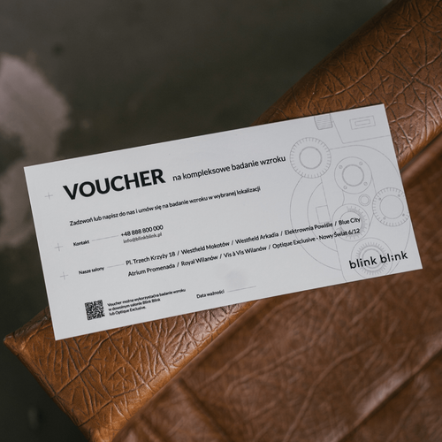 Voucher na kompleksowe badanie wzroku w Blink Blink oraz Optique-Exclusive